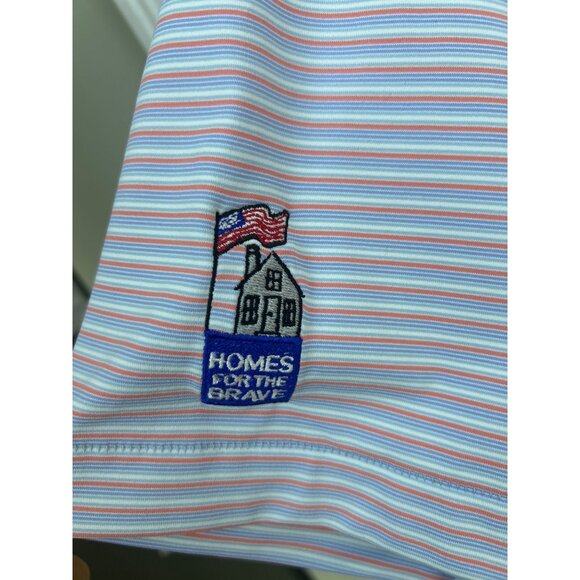 Peter Millar Crown Crafted Polo Shirt Men's Size XXL Striped Performance - Picture 4 of 10